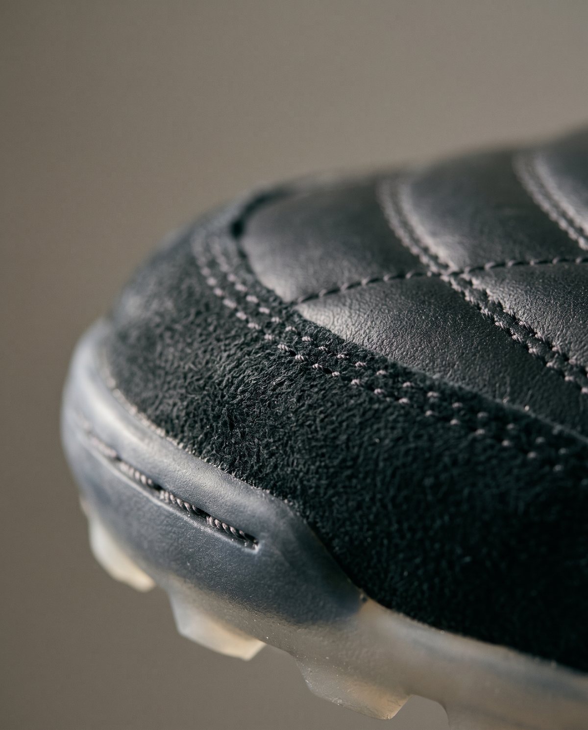 BOT-TF carbon suede toe cap, double stitched